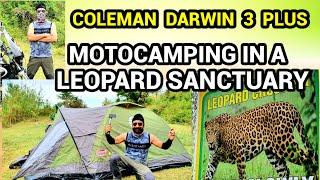 COLEMAN® DARWIN 3 PLUS TENT CAMPING I MOTOCAMPING IN A LEOPARD SANCTUARY I MOTORCYCLE CAMPING