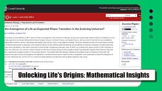 The Mathematical Theory Behind Life's Emergence in the Universe | HackerNews Discussion