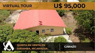 NUEVO! Virtual Tour por Quinta en Venta en Diriamba @ U$95,000 | Bienes Raices Nicaragua