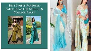 #2023 farewell party wear saree ideas for school & college /#fairwell #blacksaree #partywear #saree