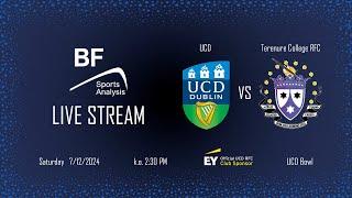 UCD v Terenure, AIL Rd. 8, 2:30pm 07/12/24 streamed by BF Sports Analysis