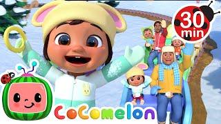 Christmas at the Train Park! | CoComelon Nursery Rhymes & Kids Songs | Healthy Habits and Routines