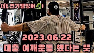 2023.06.22 대충 어깨운동 했다는 뜻!! (ft.전기뱀장어) #이유담 #어깨운동 #어깨운동루틴 #OHP #사레레 #후면어깨운동
