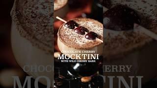 Chocolate Cherry "Mocktini" with Wild Cherry Bark