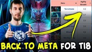 BACK to META — Arteezy hard practicing Terrorblade for TI8