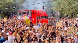 TIME LAPSE: Masses of people protest / Party against covid restrictions - September 11, 2021 15:04