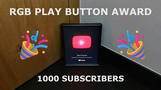 DIY RGB YouTube Play Button Creator Award using WLED