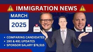 Australian Immigration News & Updates March 2025 | Income Threshold | Elections | 190 and 491 Visas