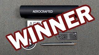 GIVEAWAY WINNER - Aerocrafted Retract Click Pen - Ultra Portable Titanium EDC Pen