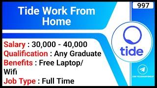 Tide Work From Home | Online Job Without Investment | Customer Support Associate Jobs