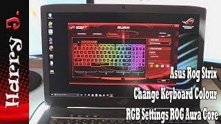 Asus Rog Strix Change Keyboard Colour RGB Settings Aura Core