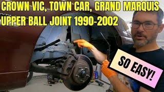 Replace ball joints on 1990-2002 Crown Vic, Town Car, or Grand Marquis (super easy)