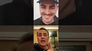 Iker Casillas and Fabio Cannavaro speak on "Instagram Live" during the quarantine