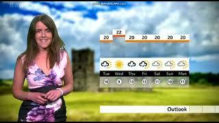 [HD] Alexandra Osbourne the weather presenter on BBC Spotlight in a lovely floral dress