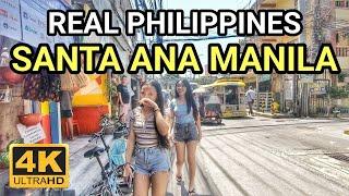 NEVER SEEN LIFE | WALKING AROUND in SANTA ANA MANILA Philippines [4K] 