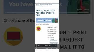 Cleveland Jewish News Absentee Ballot Request Tutorial #registertovote #absenteevoting