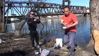 Hmong nuv ntses Mississippi River thaum Winter-2018