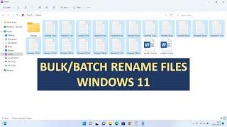 How to Batch Rename File Windows 11