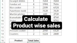 Sumif function in Excel #Shorts | Calculate product wise sales | Corporate Gyan