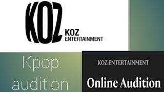 KOZ entertainment online audition tutorial