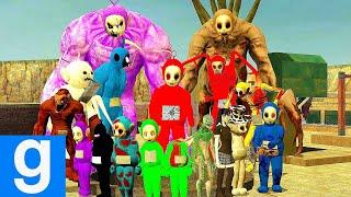 TORTURE ARENA ALL SLENDYTUBBIES NEW TELETUBBIES BOSSES AND FAMILY SPARTAN KICKING in Garry's Mod !