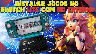 DEU CERTO!!! Instalei meus jogos no Switch Lite pelo HD externo