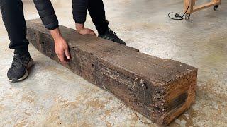 Build a  Bench From Old Train Sleepers Wood: Build A Chair Out Of Recycled Wood