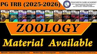 PG TRB 2025-2026 (ZOOLOGY) Material Available Based on NEW SYLLABUS.