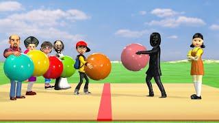 Scary Teacher 3D vs Squid Game Who Will Win Push Rubber Ball 5 Times Challenge