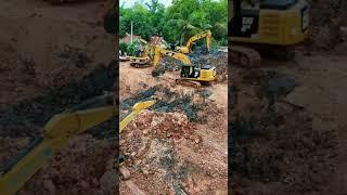 Drone View Capture Multiple Excavator best teamwork working #excavator #construction