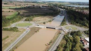 Marston Moretaine, M1 to A421 Bedford road flooding..