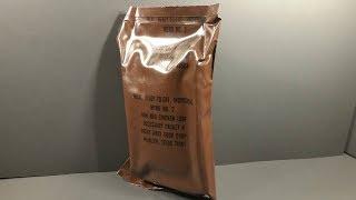 Eating 33 Year Old US MRE 1984 Ham & Chicken Loaf Vintage MRE Review Meal Ready to Eat Taste Test