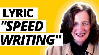 Lyric "Speed Writing" with Robin Frederick!