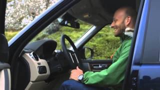 Land Rover  Vehicle behind the Great Polar Explorer Ben Saunders