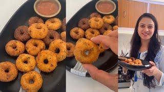 Cripsy Cheesy Garlic Suji Donuts  सारे बनते बनते ही ख़तम हो गए | Mini Vada