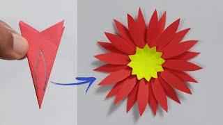 How To Make Paper Flower Easy | Flower Making With Paper | Paper Flower Making Idea