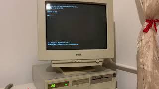 Startup of an old 386 computer running windows 3.11