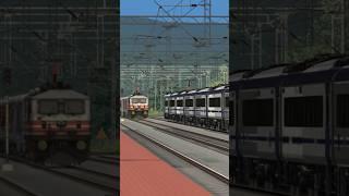 TRAINS HIGH SPEED PERFECT CROSSING || Train Simulator 2024 #shorts #viral #shortvideo #short