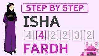 Learn How to Pray Isha 4 Rakat Fardh for Women (beginners) - Step by Step - Translation Sunni Hanafi