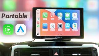 Portable Wireless Apple CarPlay and Android Auto - CARPURIDE 9 inch Receiver