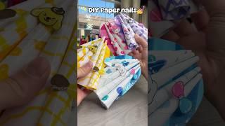 Cute DIY Paper nails!? #papernails #papercraft #cutecrafts #crafts #craft #diy #cute #thingstodo