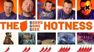 Top 10 Hottest Board Games Right now & INCREASINGLY SPICY FOOD!