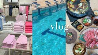 Days in my life VLOG | swimming, shopping at H&M, clothing haul, sukiyaki, Paris Baguette pastries