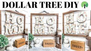 DOLLAR TREE DIY Farmhouse HOME Sign Wall Decor