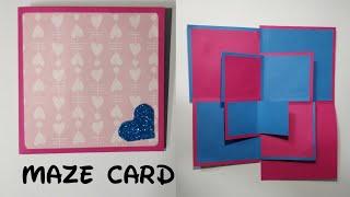 Maze Card️ or Opening Square Card️|| By Crafty Sakshi