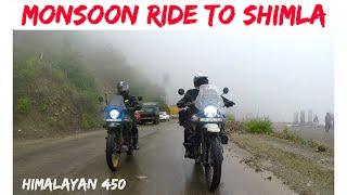 First long ride on my Himalayan 450 Kamet White || Ride to Shimla In monsoon !