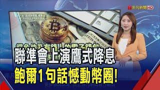 Fed放鷹! 預告明年降息次數砍半 恐慌指數飆高 鮑爾表態Fed不被允許有比特幣 行情一度失守10萬美元｜推播 傅儀文｜非凡財經新聞｜20241219