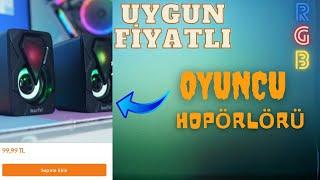 Uygun Fiyatlı Oyuncu Hopörlörü!!! | RGB Led 1+1 Bass Özellikli Fiyat Performans Ürünü