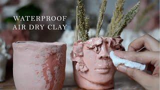 Part 2 How I Make My Airdry Clay Pots Waterproof | art vlog # 42