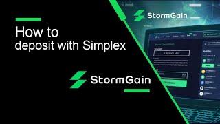 How to deposit with Simplex - StormGain